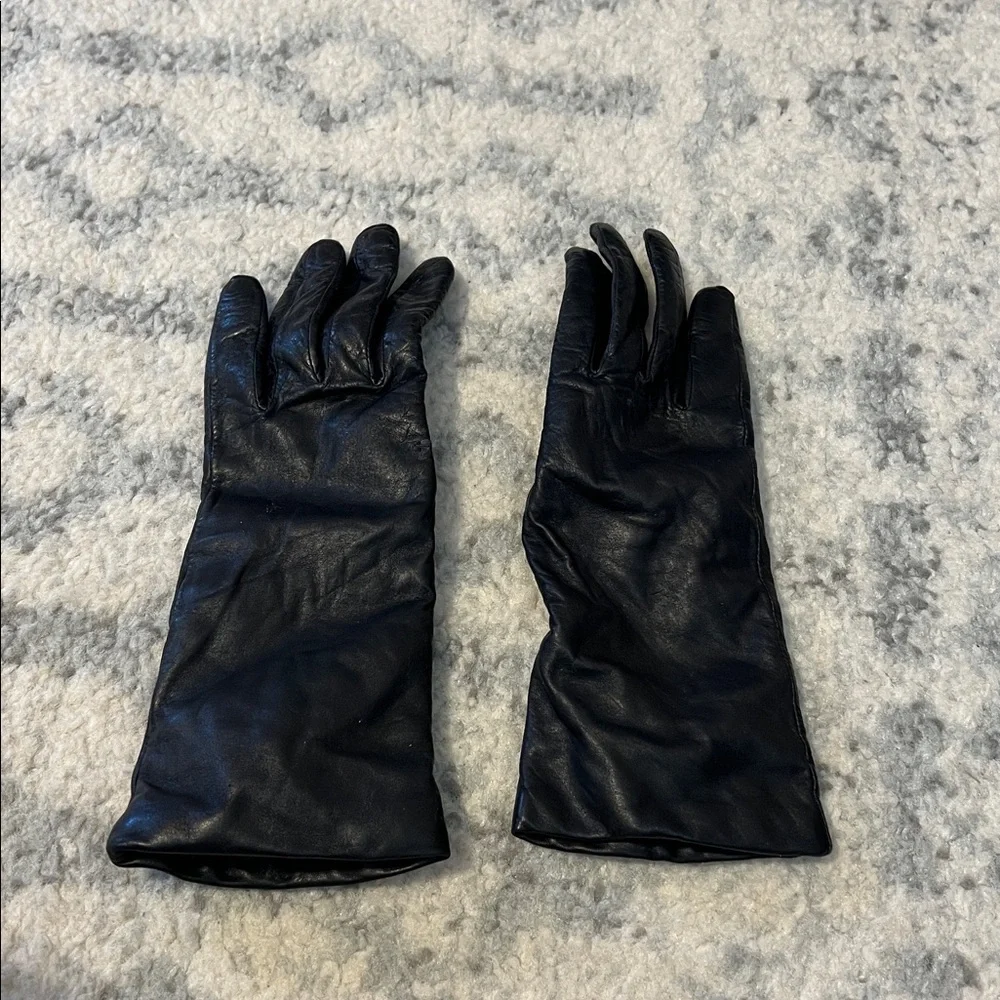 Black Leather Gloves